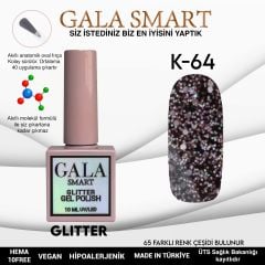 K64 Gala Smart Glitter Kalıcı Oje 10 ml