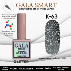 K63 Gala Smart Glitter Kalıcı Oje 10 ml