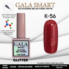 K56 Gala Smart Glitter Kalıcı Oje 10 ml