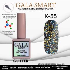 K55 Gala Smart Glitter Kalıcı Oje 10 ml