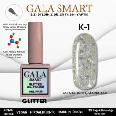 K01 Gala Smart Glitter Kalıcı Oje 10 ml