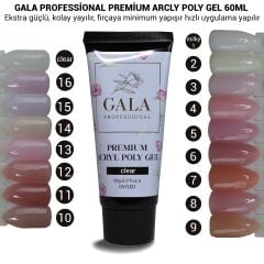 Şeffaf Clear Arcly Akril Poly Jel 60 ml Gala Premium