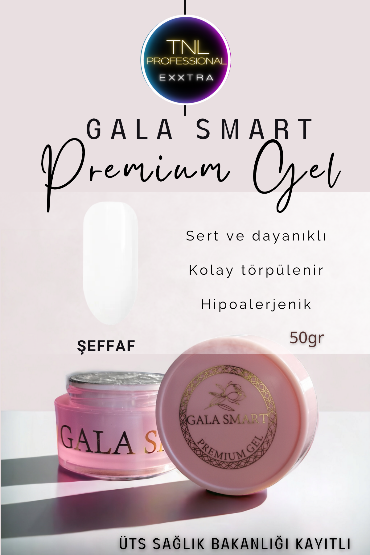 Gala Smart Protez Tırnak Jeli Şeffaf Orta Akışkan Kıvam 50 Gr Jel Tırnak Güçlendirme